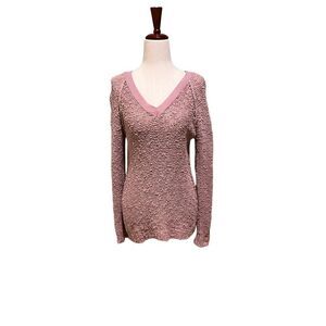 Kaisely sweater women’s size XS pink rose oversized soft boho v-neck long sleeve